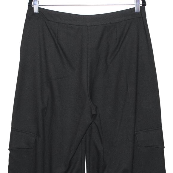 KOTON Arzu Sabanci Wide Leg Black Pants Size EU 42 Large - Picture 10 of 13